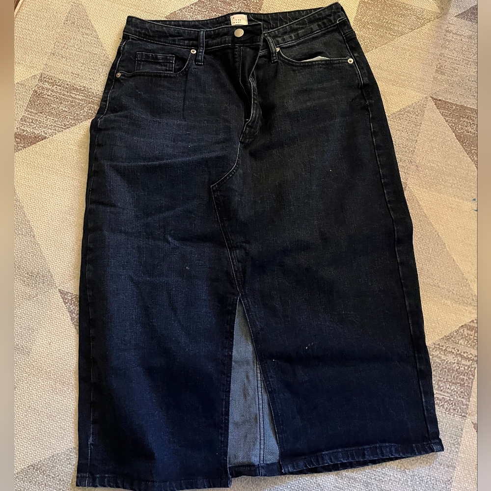 A New Day Women's Dark Blue Jean Skirt Size 12, Worn Only Once